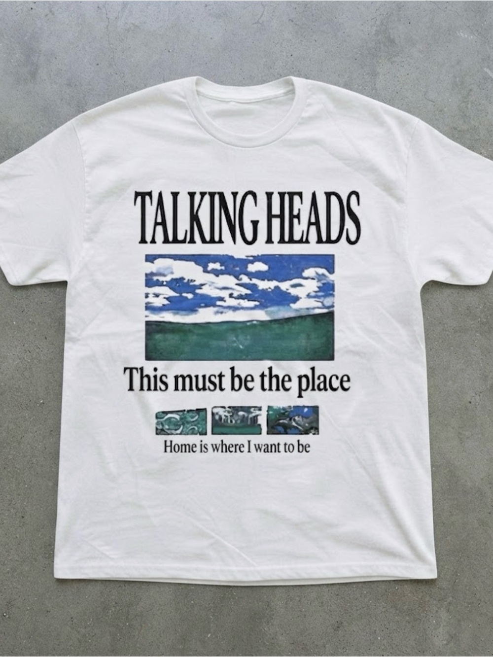 Taking Heads Music Graphic White Gildan T-shirt